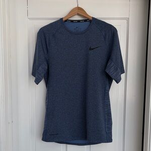 Nike Dri-FIT Heathered Navy Blue Short Sleeve Tee